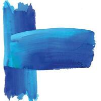 Hand draw blue brush stroke watercolor design vector