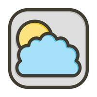 Weather App Vector Thick Line Filled Colors Icon For Personal And Commercial Use.