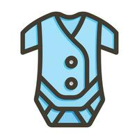 Baby Clothes Vector Thick Line Filled Colors Icon For Personal And Commercial Use.