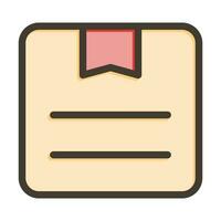 Box Vector Thick Line Filled Colors Icon For Personal And Commercial Use.