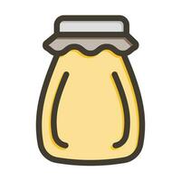 Jar Vector Thick Line Filled Colors Icon For Personal And Commercial Use.