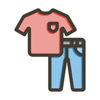 Clothes Vector Thick Line Filled Colors Icon For Personal And Commercial Use.