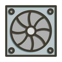 Computer Fan Vector Thick Line Filled Colors Icon For Personal And Commercial Use.