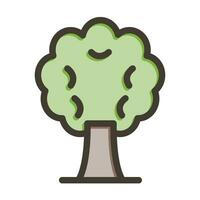 Tree Vector Thick Line Filled Colors Icon For Personal And Commercial Use.