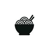 fideos icono aislado en blanco antecedentes vector