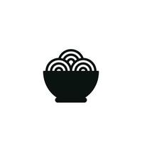 Noodle icon isolated on white background vector