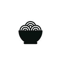 fideos icono aislado en blanco antecedentes vector