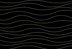 Abstract background with gold wave modern lines on dark background. Illustration horizontal template background banner. vector