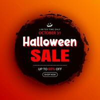 Halloween sale banner background template. Halloween illustration for poster, flyer, sale, and all design. vector