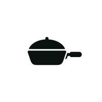 Frying pan icon isolated on white background vector