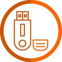 Pendrive Vector Icon Design