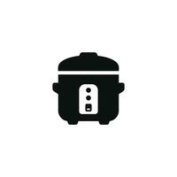 Rice cooker line icon isolated on white background vector