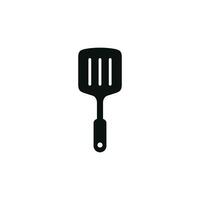 Spatula line icon isolated on white background vector