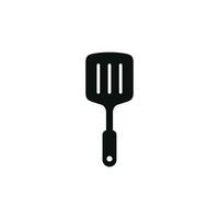 Spatula line icon isolated on white background vector