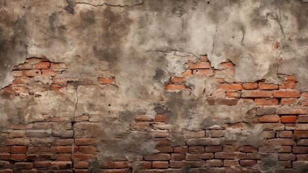 Red brick wall background, texture pattern for continuous replicate, Generative AI illustration photo