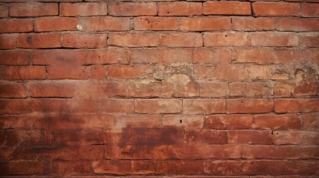 Red brick wall background, texture pattern for continuous replicate, Generative AI illustration photo