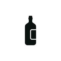 vino botella icono aislado en blanco antecedentes vector