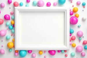 Mockup photo frames, Empty abstract shape framing for your design. template for picture, painting, poster, lettering or photo gallery, Generative AI illustration