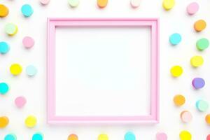 Mockup photo frames, Empty abstract shape framing for your design. template for picture, painting, poster, lettering or photo gallery, Generative AI illustration