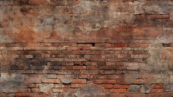 Red brick wall seamless background, texture pattern for continuous replicate, Generative AI illustration photo