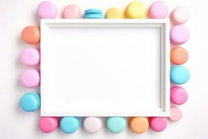 Mockup photo frames, Empty abstract shape framing for your design. template for picture, painting, poster, lettering or photo gallery, Generative AI illustration