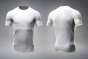 Mockup sports football team uniforms white shirt, Generative AI illustration photo