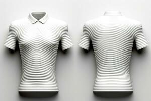 Mockup sports football team uniforms white shirt, Generative AI illustration photo