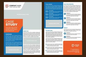 Case Study Newsletter Template Design vector