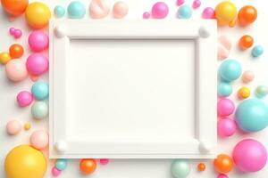 Mockup photo frames, Empty abstract shape framing for your design. template for picture, painting, poster, lettering or photo gallery, Generative AI illustration