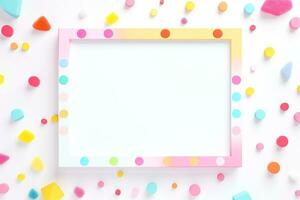 Mockup photo frames, Empty abstract shape framing for your design. template for picture, painting, poster, lettering or photo gallery, Generative AI illustration