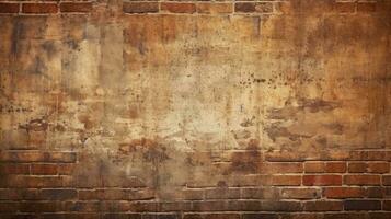 Old red brick wall background, abstract texture pattern backdrop, Generative AI illustration photo