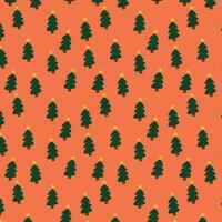 Christmas tree seamless patten. Hand draw texture for fabric, wrapping, textile, wallpaper, apparel. vector