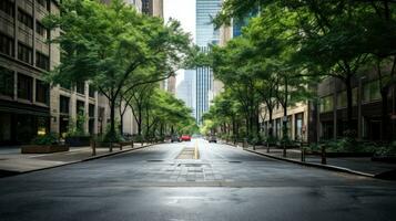 clásico arquitectura y urbano carreteras, vacío la carretera en el ciudad, generativo ai ilustración foto