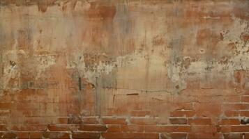 Old red brick wall background, abstract texture pattern backdrop, Generative AI illustration photo