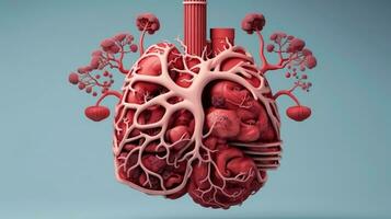 3d ilustración Bosquejo de el humano Organo sistema, anatomía, nervioso, circulatorio, digestivo, excretorio, urinario, y hueso sistemas médico educación concepto, generativo ai ilustración foto