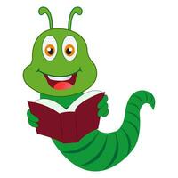 Cartoon Cute Worm School Teacher Character design. vector