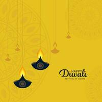 Happy Diwali Illustration Background Design. vector