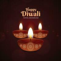 Happy Diwali Illustration Background Design. vector