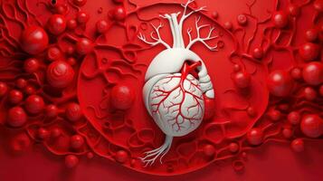 3D illustration mockup of the human organ system, Anatomy, Nervous, circulatory, digestive, excretory, urinary,and bone systems. Medical education concept, Generative AI illustration photo