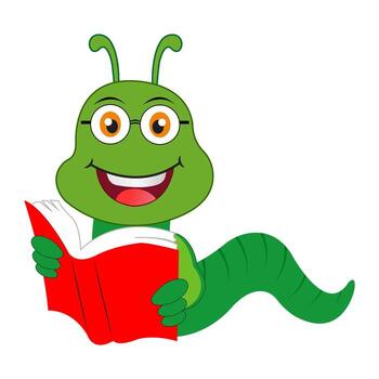 Cartoon Cute Worm School Teacher Character design. vector