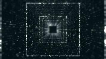 Tunnel particle square shape, Tunnel abstract background. photo
