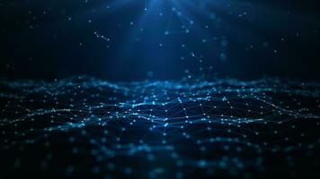 Blue abstract background digital line and dots connect, Technology network connections background concept. 3d Rendering photo