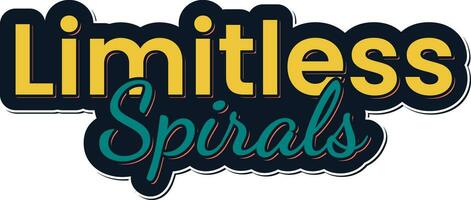 Limitless Spirals Lettering Vector Design