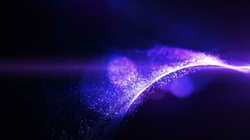 Technology Digital Purple Particles Flowing Defocused Abstract Background 3d Rendering photo