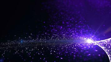 Technology Digital Purple Particles Flowing Defocused Abstract Background 3d Rendering photo