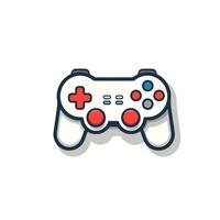 Joystick gamepad line icon. Flat color Vector illustration