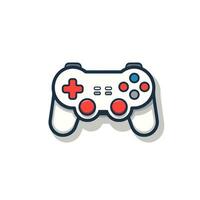 Joystick gamepad line icon. Flat color Vector illustration