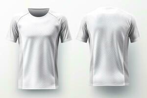 Mockup sports football team uniforms white shirt, Generative AI illustration photo