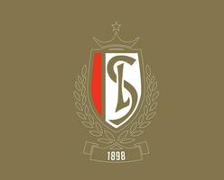 Standard de Liege Club Logo Symbol Belgium League Football Abstract Design Vector Illustration With Brown Background