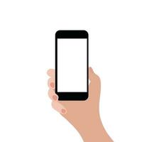 A hand with phone vector